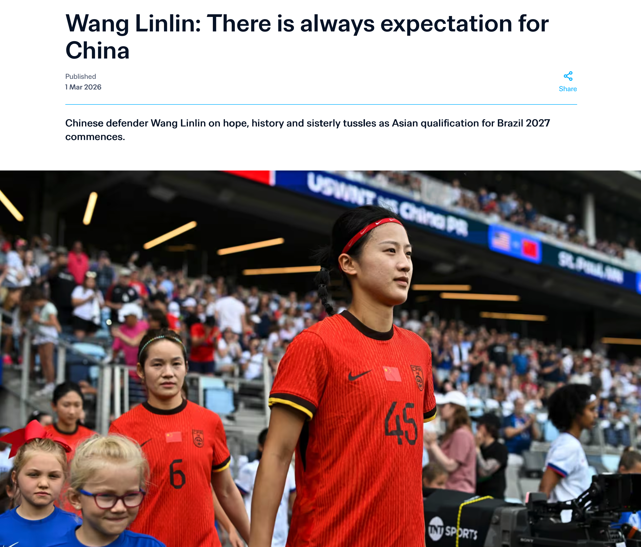 开云平台-国际足联重点关注！中国女足冲第10冠，对手放话：要和中国打对攻